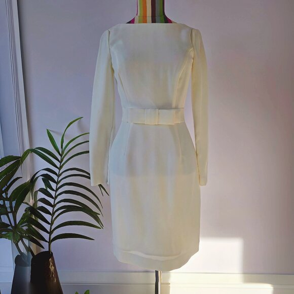 Reiss White Dress with a bow US 0 - Picture 1 of 6